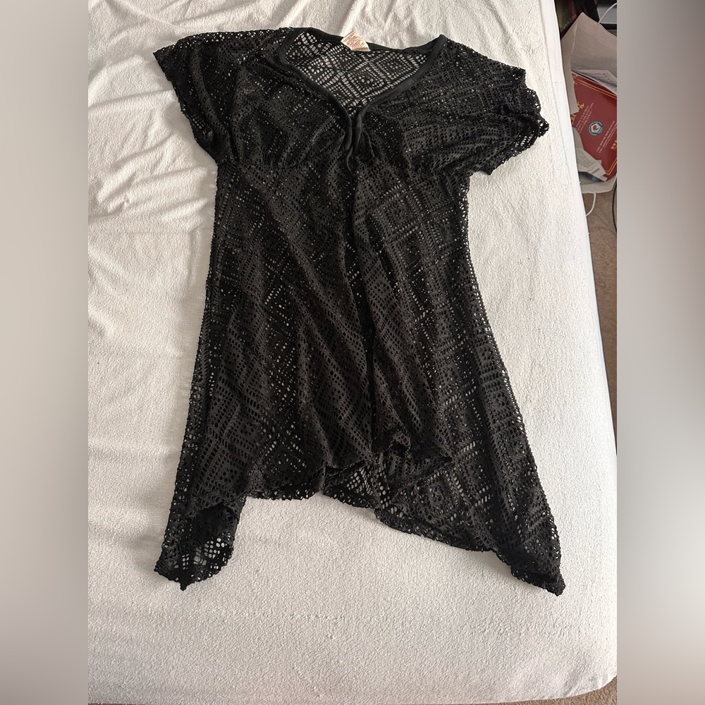 Swimsuit cover up dress black